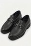 Men's Genuine Leather Black Classic Shoes - 2