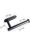 Self-Adhesive Toilet Paper Holder – Matte Black Modern Bathroom Roll Hanger - 2