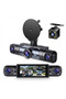 Multi-Lens Dash Cam – 1080P HD 3-Channel Car Camera System with Rear View & Suction Mount