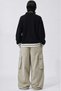 Women's Oversize Knitwear Sweater with Side Tie Detail and Crew Neck - 3