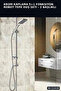 Chrome Plated 5+1 Function Robot Overhead Shower Set - 2-Head Bathroom Set Bx-313428 - 2