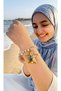 Resin Bracelet made with seashells and moss - 4