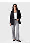 Vizyon New Season Black Double-Breasted Collared Women's Blazer Jacket - 3