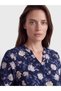 Peak New Season Navy Blue Off-the-Shoulder Floral Dress - 3