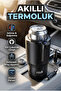 Heated and Cooled Car Cup Holder with Digital Display 60 ° C -4 ° C Lighter with Input Port
