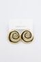 Glb-stl41414 spiral earrings - gold - 2