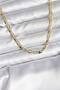 Cm Women's Necklace with Golden Brass Covered Plate Chain for Elegant Necks - 2