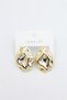 Glb-stl41414 stone look earrings - gold - 2