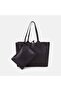 Women's Black Double-Sided Leather Shoulder Bag - 6
