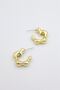 Glb-stl41414 hoop earrings - gold - 2