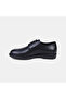 Men's Black Laced Leather Classic Shoes - 3