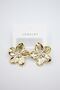 Glb-Stl41414 Flower Earrings - Gold