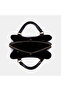 Women's Black D Logo Crocodile Printed Patent Leather Handbag - 8