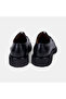 Men's Black Laced Thick Soled Classic Leather Shoes - 5