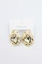 Glb-stl41414 stone look earrings - gold