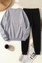 Unisex Teach Design Printed Crew Neck Sweatshirt - 2-Piece Tracksuit Set - 2
