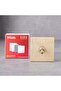 Satellite Outlet Aura Gold, Wall Plate Fitting For Home And Office Electrical Setup - 3