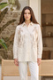 Embroidery and Beading Detailed Shirt 17034 Beige02 - 2