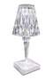Crystal LED Table Lamp with USB Charging Port, Acrylic Touch Control Bedside Night Light