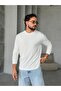 Stitching Detailed Cotton Basic Regular Sweat m - White