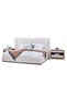 Atlanta 200x200 Upholsterd Super King Bed Beige, Furniture Piece For Living Room And Home Styling - 2