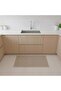 Tiko Chenille Woven Fabric Rubber Kitchen/Area Mat 45x75 cm Light Brown