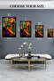 Neon Magenta Flow Abstract Metal Wall Art - 6