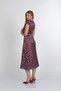 Women's Summer Burgundy Carla Bow Collar Detailed Maxi Dress 50402 - 3