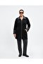 Leather-Collared Steel Knitted Tricot Coat - 3