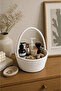 Candya Handmade Rope Multi-Purpose Guest Candy Basket, Gift Basket, Wedding Basket Decorative Organizer Fruit Basket Presentation Basket 19X7 cm - 3