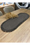 Galaxy Natural Jute, Patterned, Wicker, American Style, Table, Coffee Table Cover Runner. 30X80