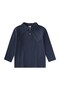 Polo Collar Long Sleeve T-Shirt 5-12 Years Old Navy Blue - 2