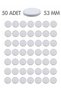 50 White Jar Lids – 53mm (Compatible with 190Cc-210Cc Jars)