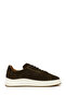 Men's Khaki Lace-Up Thick Soled Suede Leather Sneaker Wm710014Ds