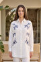 Embroidery and Sequin Detailed Shirt 17585 Ecru02