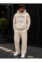 Men's Los Angeles La California Printed Tracksuit Set / Hooded Sweatshirt and Straight-Leg Bottoms