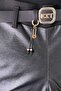 Women's Black Seasonal Faux Leather Belted Trousers with Elastic Cuffs and Accessories - 6