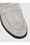 Men's Beige Genuine Suede Leather Loafer Shoes - 6