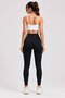 Women's Black High Waist Scuba Fabric Leggings Flexible Narrow Leg Casual Sports Leggings - 3