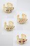 Glb-stl41414 4-piece colorful stone ring - multicolor - 2