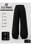 3 Piece Ny Printed Tracksuit Set (Gray+Black+Gray) Wide Leg Multi-Advantage Set - 6