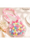 Colorful Hair Elastic Set Shoulder Bag with Capsule Bag, Adjustable Strap - 3