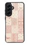 Samsung A56 Glossy Phone Case with Pink Lace Patchwork Design