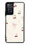 Xiaomi Redmi Note 11 Pro Glossy Phone Case with Cherry Pearl Lace Design