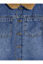 Fur Collar Fleece Lined Boys' Jean Jacket - 3
