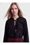 I Tie-Front Roba Collar Ruffle Chiffon Blouse from Freezen Store