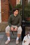 Men's Large Size Casual Khaki Winter Sweatshirt - 4