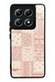 Xiaomi Mi 14t Pro Glossy Phone Case with Pink Lace Patchwork Design