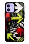iPhone 12 Glossy Phone Case with Neon District Design