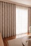 Milano Series Embossed Textured Background Curtain Earth Color | Drawstring Extra Foam, Cornice Compatible Background Curtain
